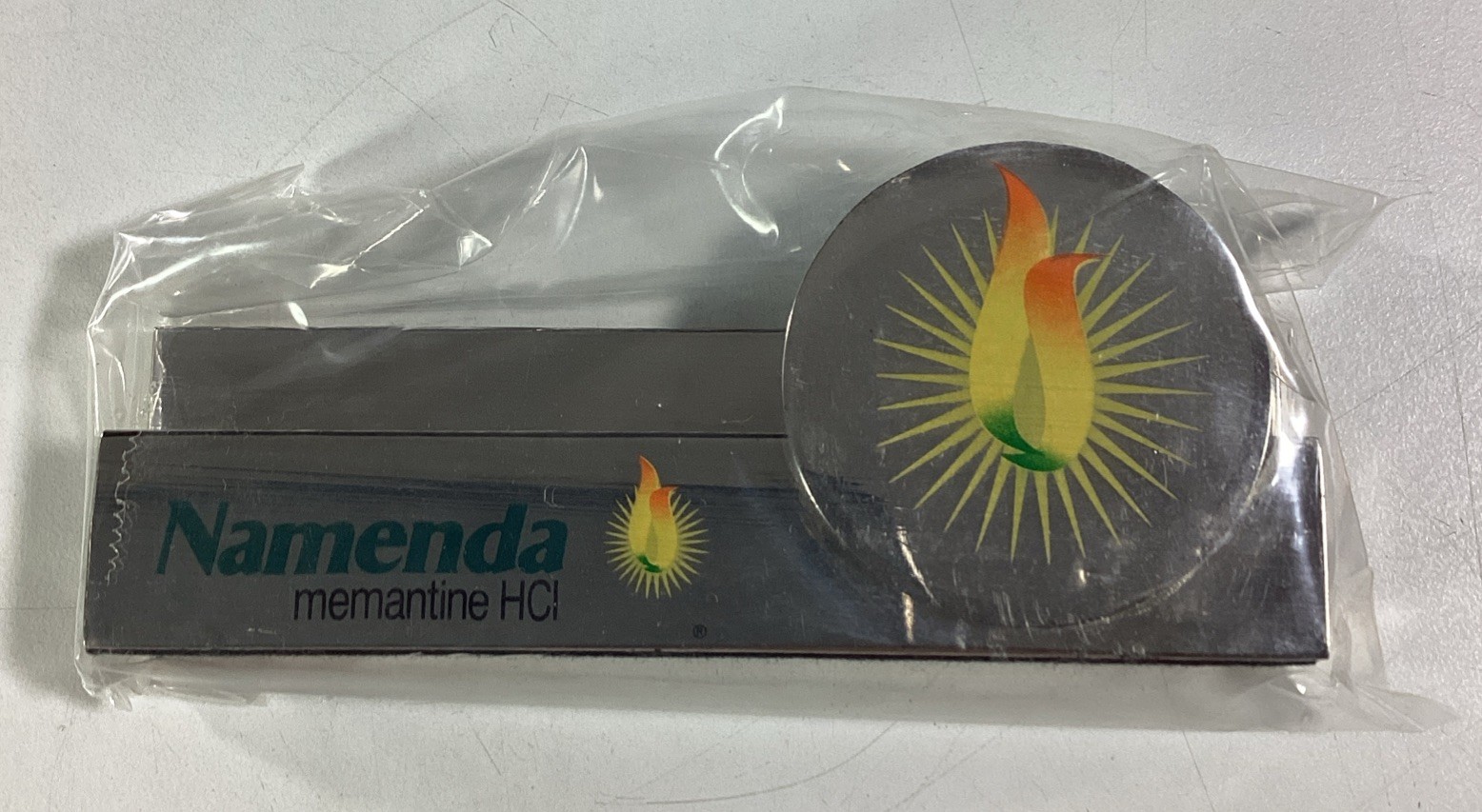 Pharmaceutical NAMENDA DRUG REP Card Brochure Holder Merz Allergan Rare 2000s