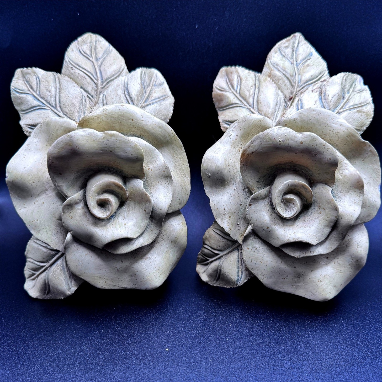 Vintage Rose Curtain Tie Backs Wall Mount Drapery Holdbacks Boho Cottagecore