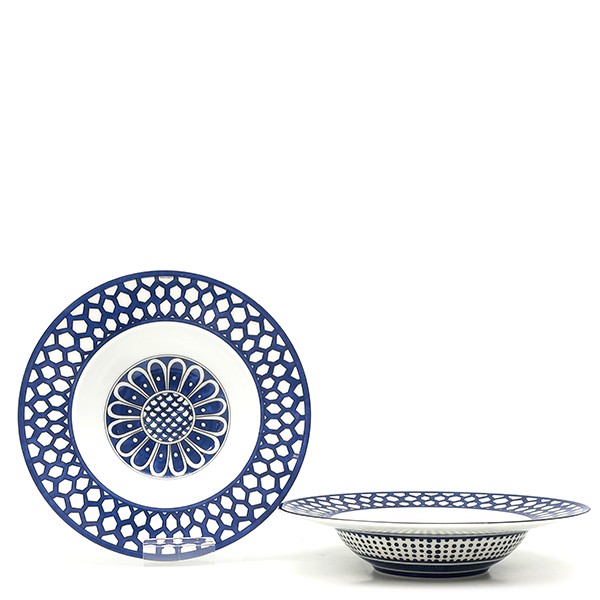 Hermes Tableware Snubbull Daieur Soup Plate 21cm Set of 2 Porcelain Snubbull