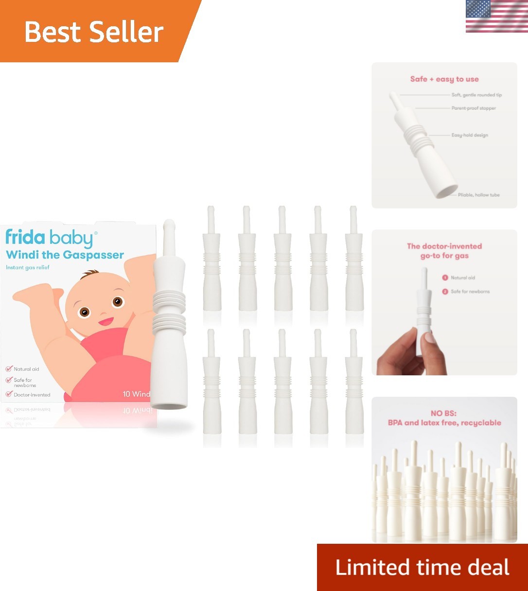 Windi Gas Passer, Baby Gas Relief, , 100% Natural, Safe & Effective Instant R...
