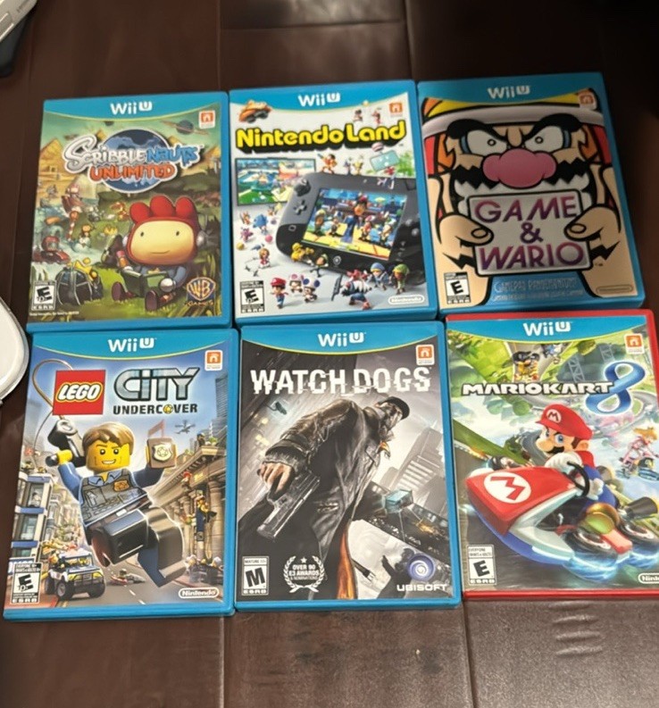 Nintendo Wii U Console with GamePad, Mario, Wario, LEGO Games Bundle