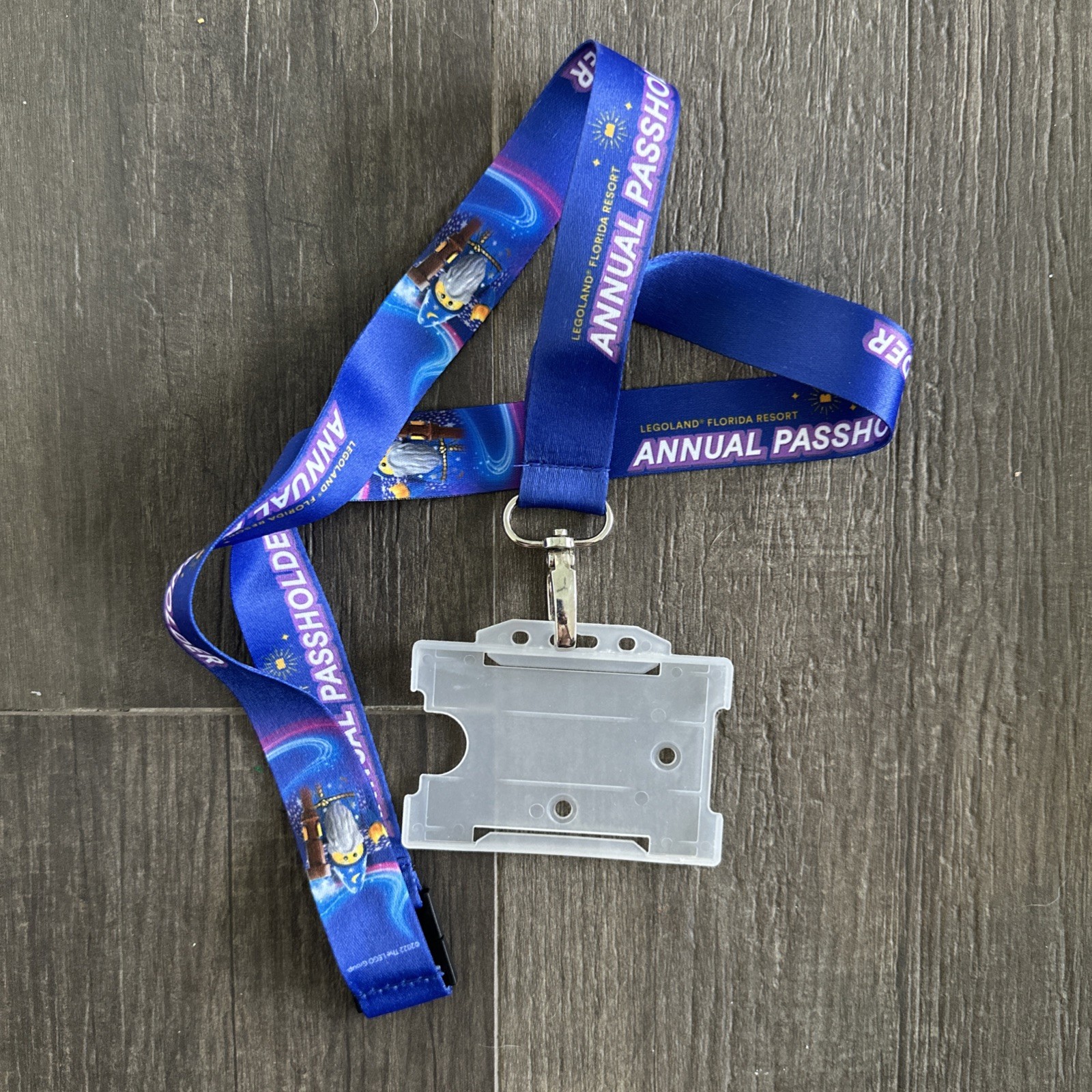 LEGOLAND Florida Resort Annual ID Passholder Royal Blue Lanyard Keychain