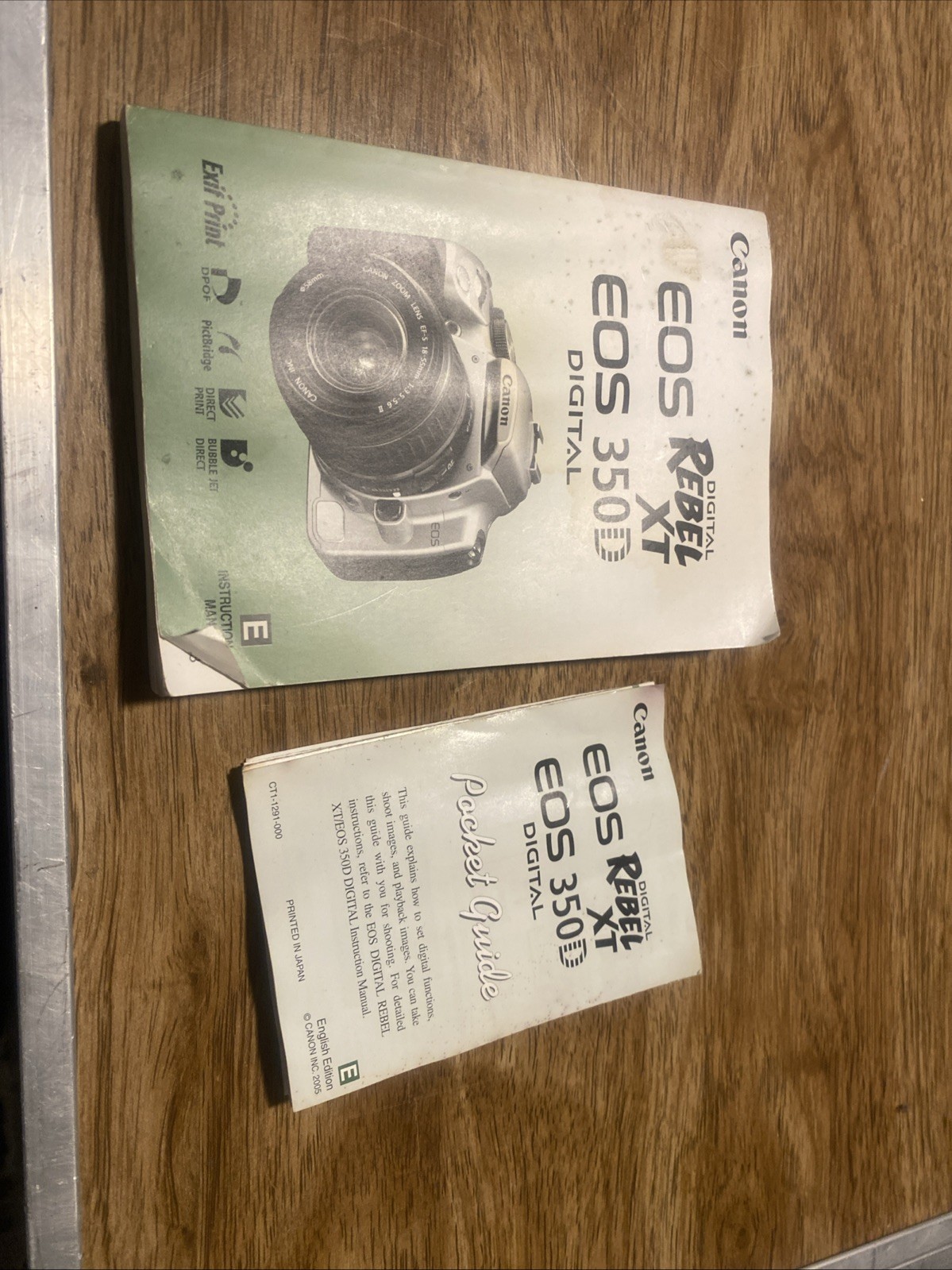 Canon EOS Digital Rebel XT / 350D Camera Instruction Manual / Quick Pocket Guide