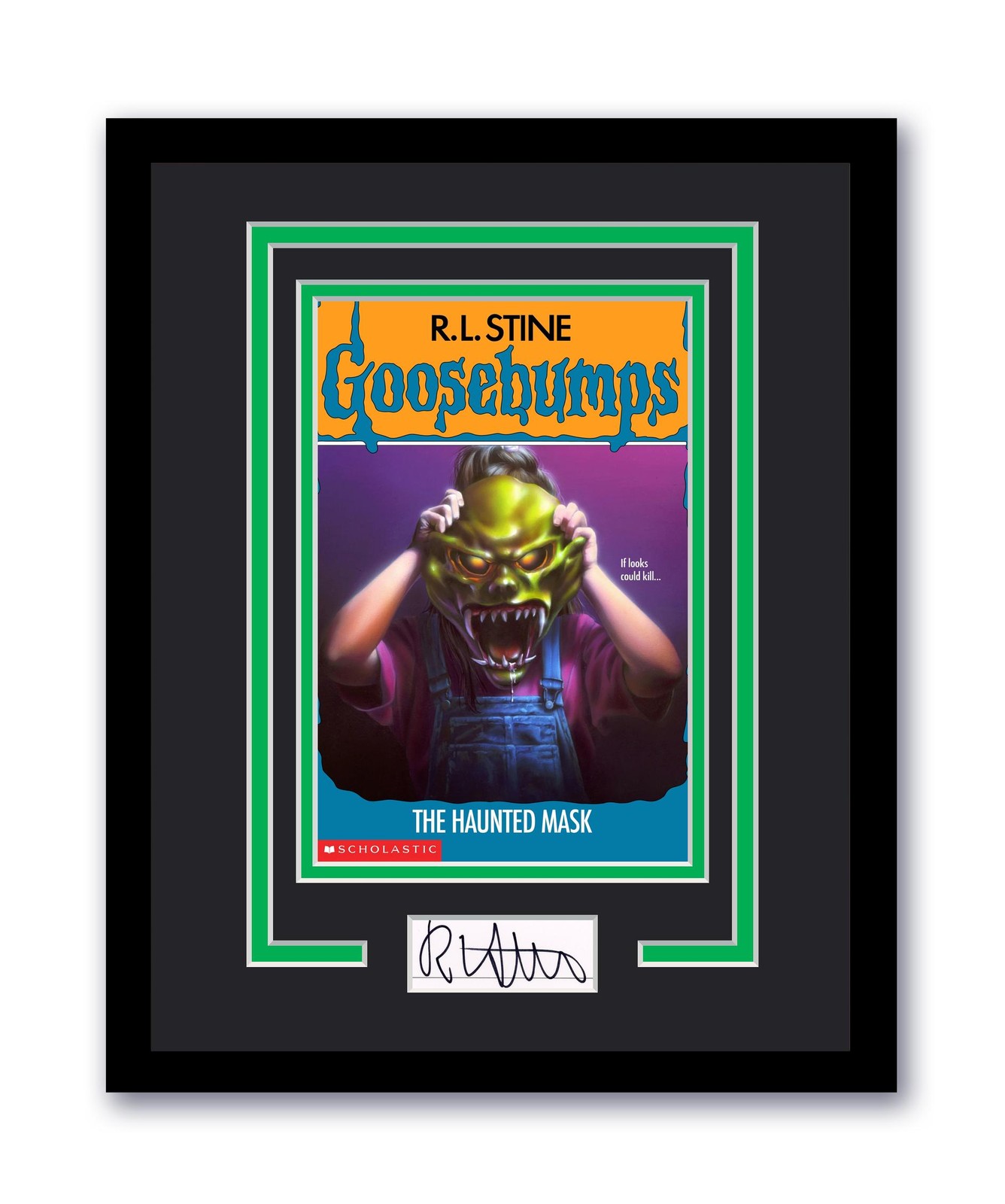 Goosebumps R.L. Stine Autograph Signed 11x14 Framed Photo The Haunted Mask ACOA