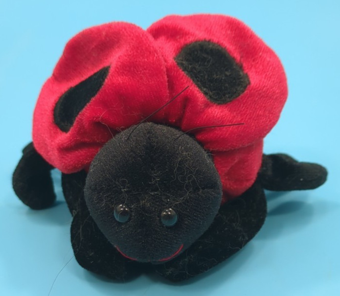 Mary Meyer Ladybug Plush Beanbag Puppet 1997 Stuffed Animal Toy 5" VT Bug Insect