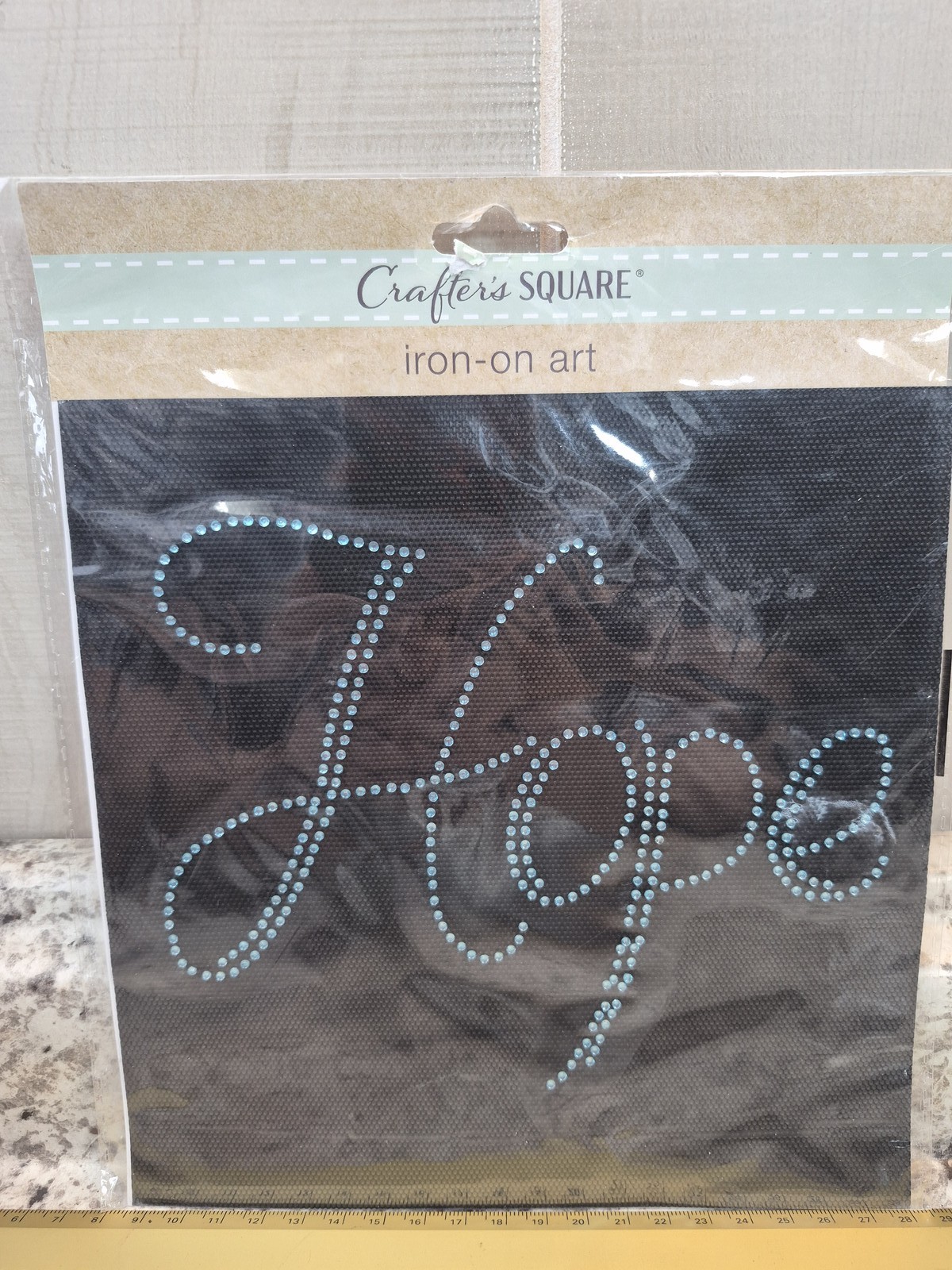 Crafter's SQUARE Hope Rhinestone Iron-On Fabric Transfer Applique DIY Craft