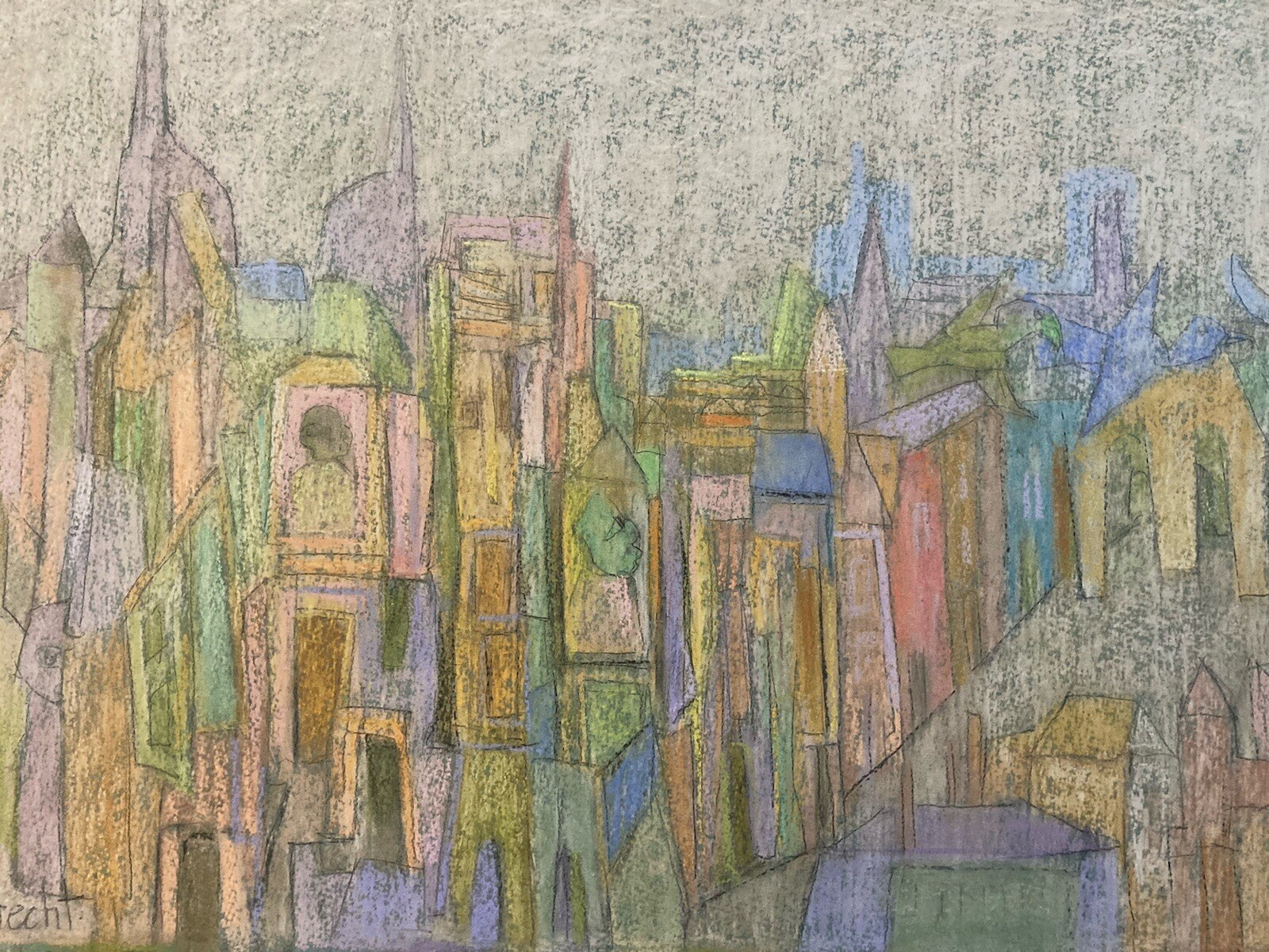 Very Nice Drawing Village Frédéric Gisselbrecht Chu Abstraction Scenery Mountain