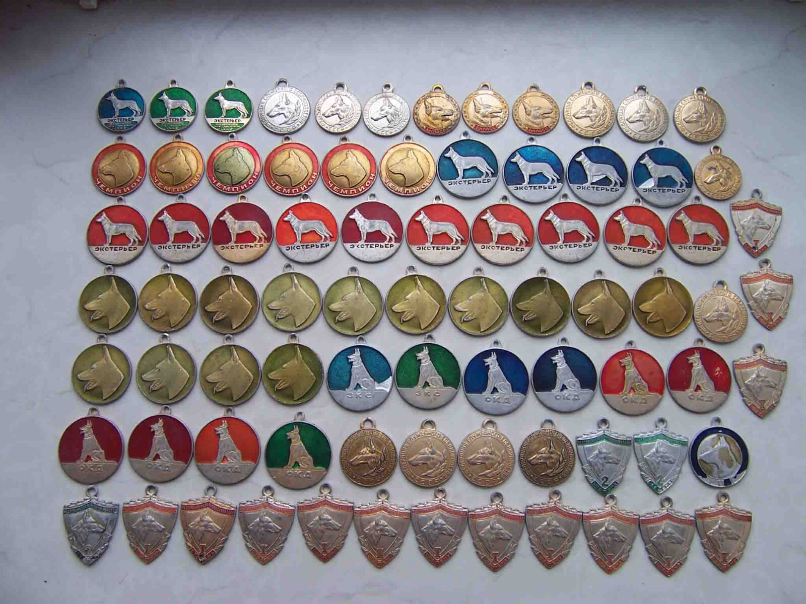 USSR, Ukraine 1980s 80 Unusual dog tokens in one set. Wholesale lot