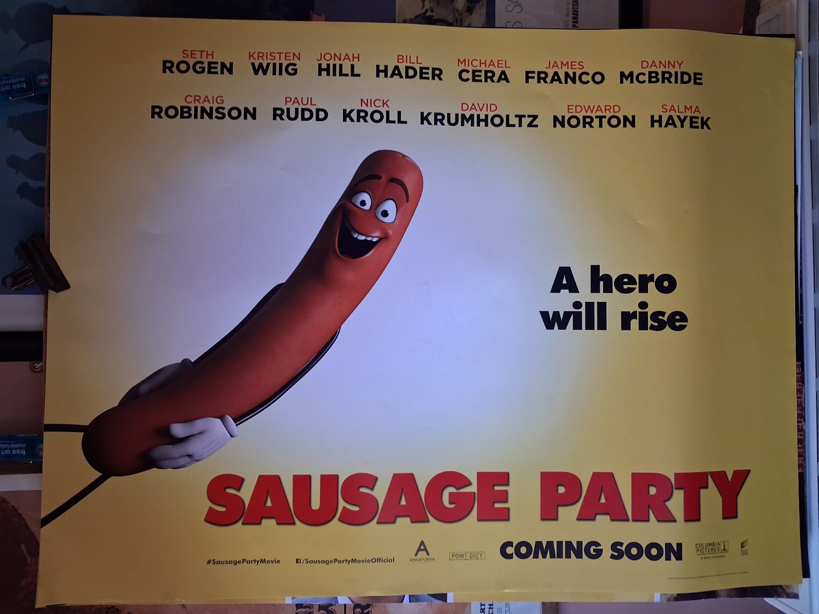 Sausage Party - Seth Rogan - Quad Cinema Poster