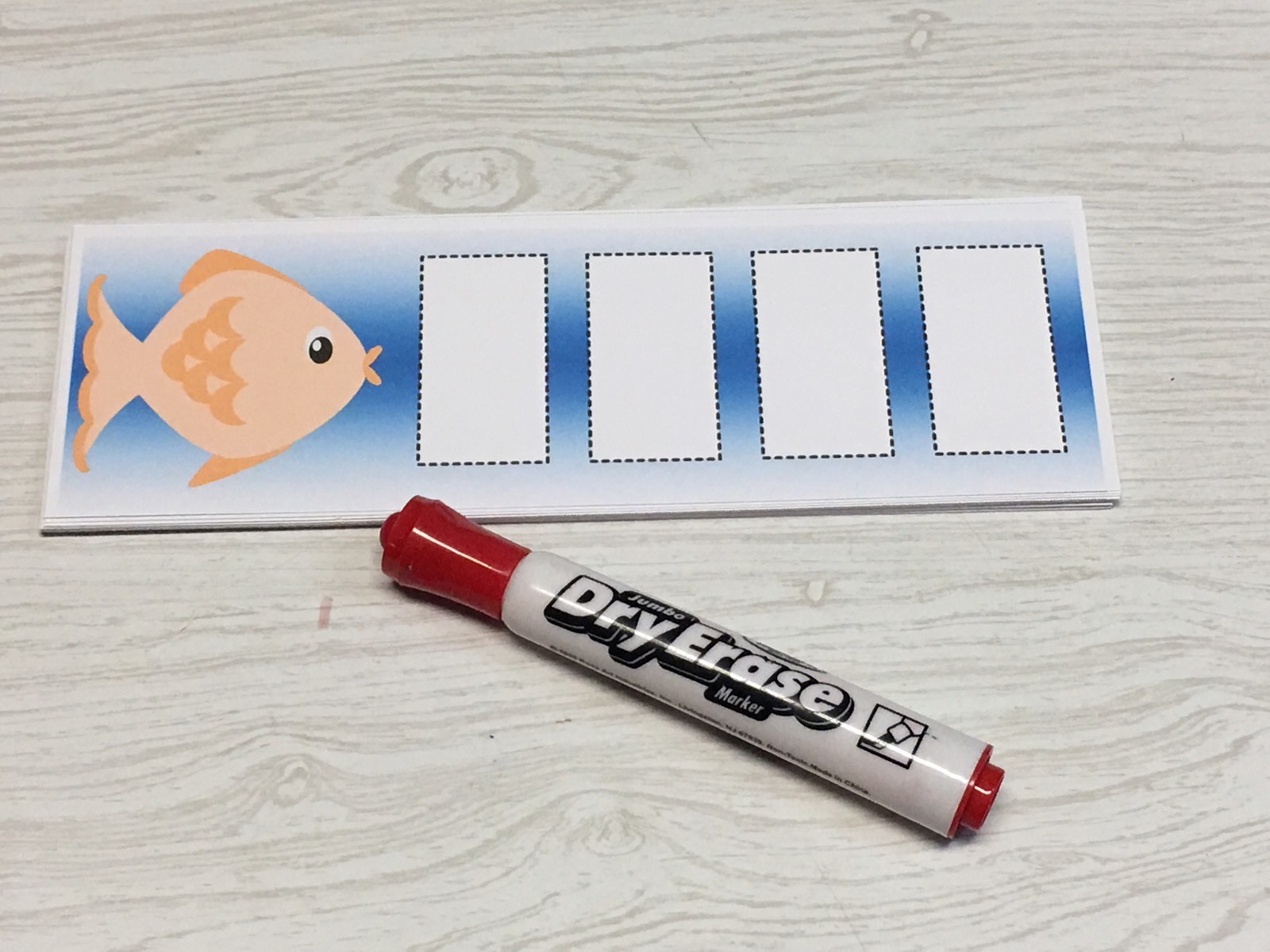 Goldfish - Shapes Tracing - Laminated Activity Set - Teaching Supplies