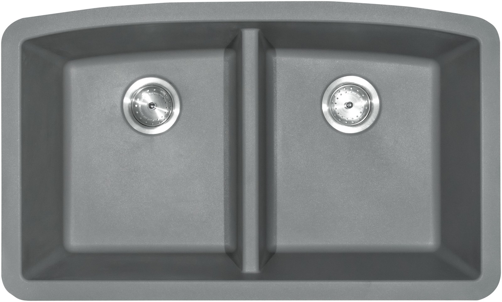Ackland AKKQS-5050-3219-DB 32-1/2" Undermount Double Basin Quartz - Grey