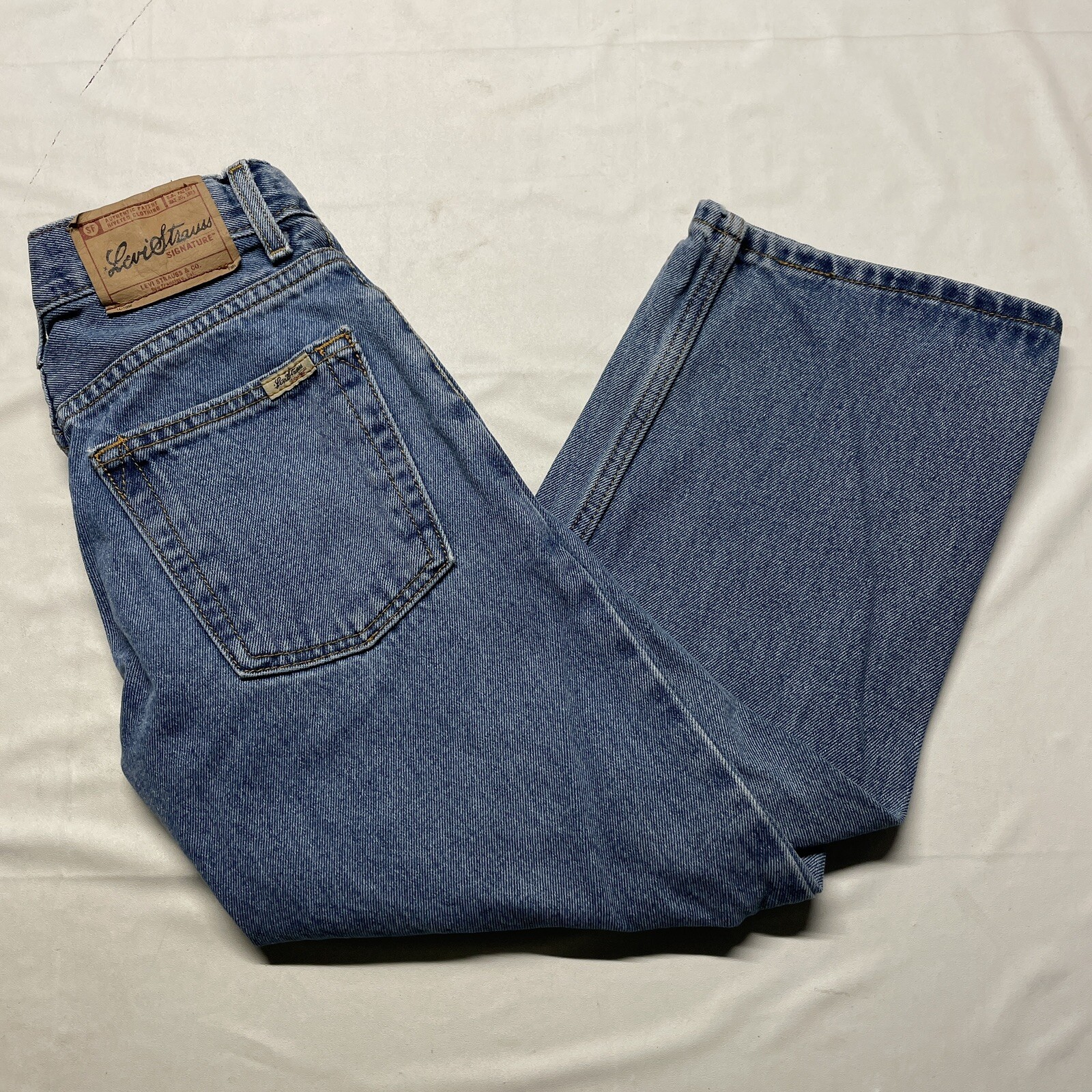 Levi's Denim Blue Jeans Boys Youth Size 8 Loose Fit Medium Wash Hipster Punk Y2K