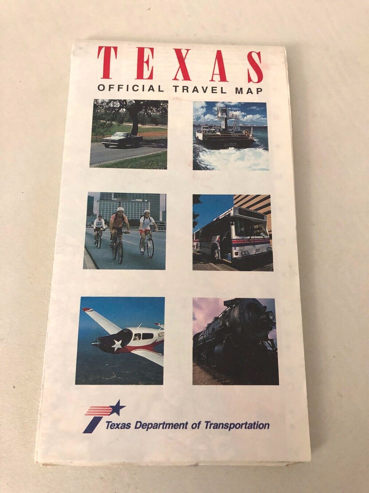 Vtg Texas Department of Transportation Official Travel Map 1994
