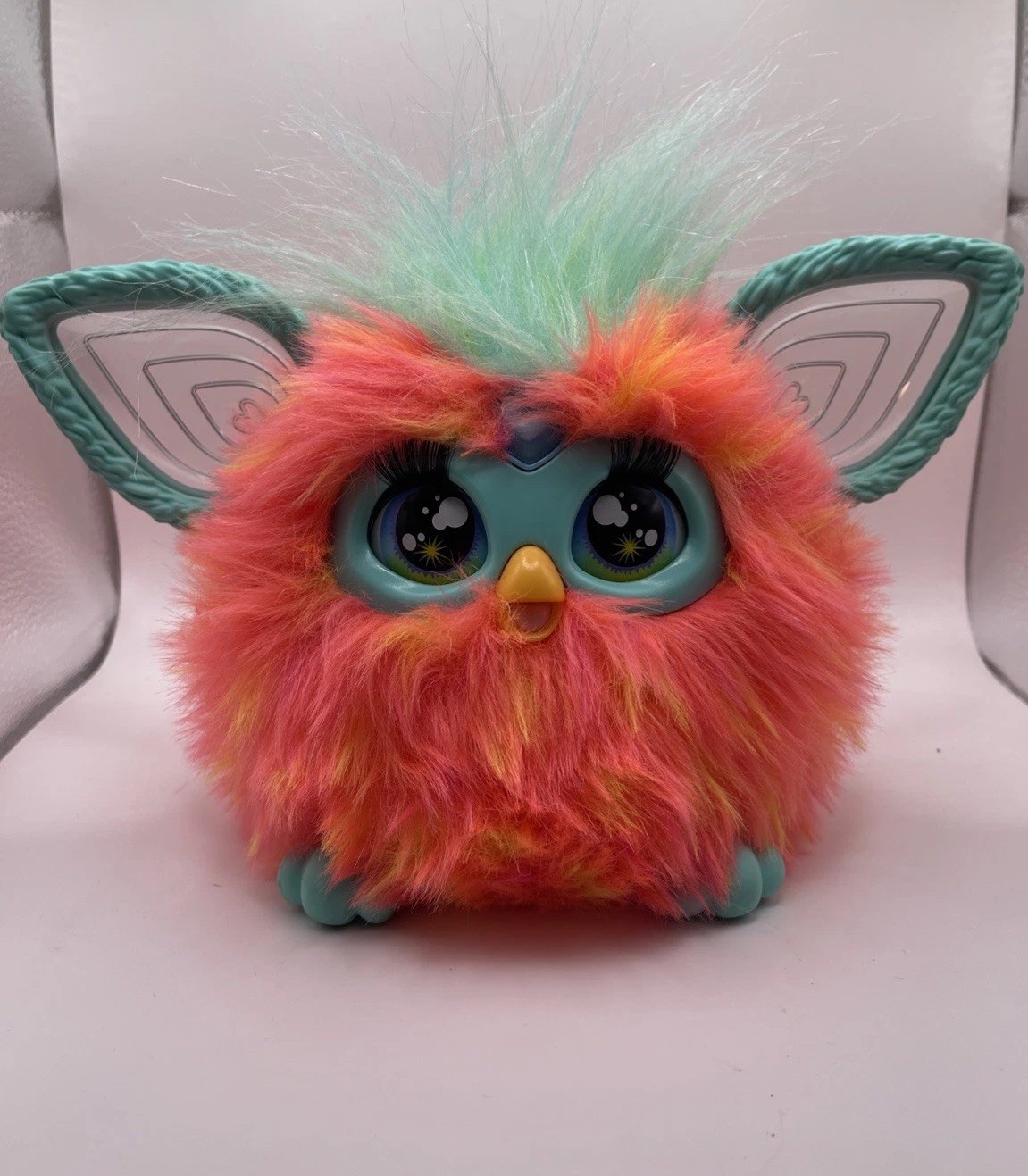 Furby Hasbro Interactive Plush Coral Moving Light Up Ears 2023Toy Works Tested🔥