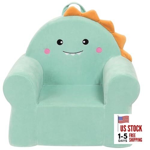Cuddly Toddler First Chair, Premium Character Chair, 18 Month up Green Dinosaur