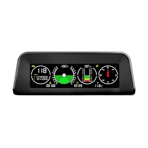Car Inclinometer for Off-Road, GPS Speedometer MPH KMH with Compass, X60 Pro