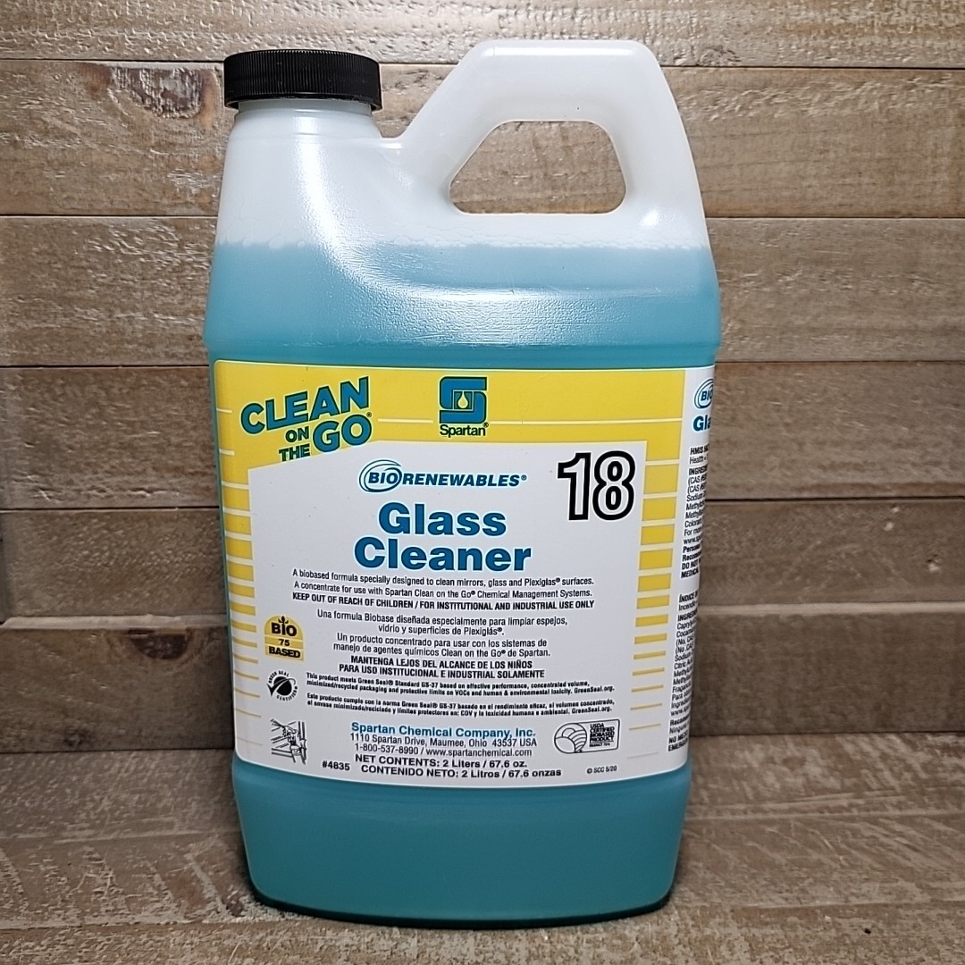 Spartan 4835 Clean On The Go BioRenewables 18 Glass Cleaner 2 Liters / 67.6 oz.