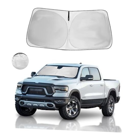 Car Windshield Sun Shade Custom Fit 2010-2025 Dodge J. for Dodge RAM 2010-2025