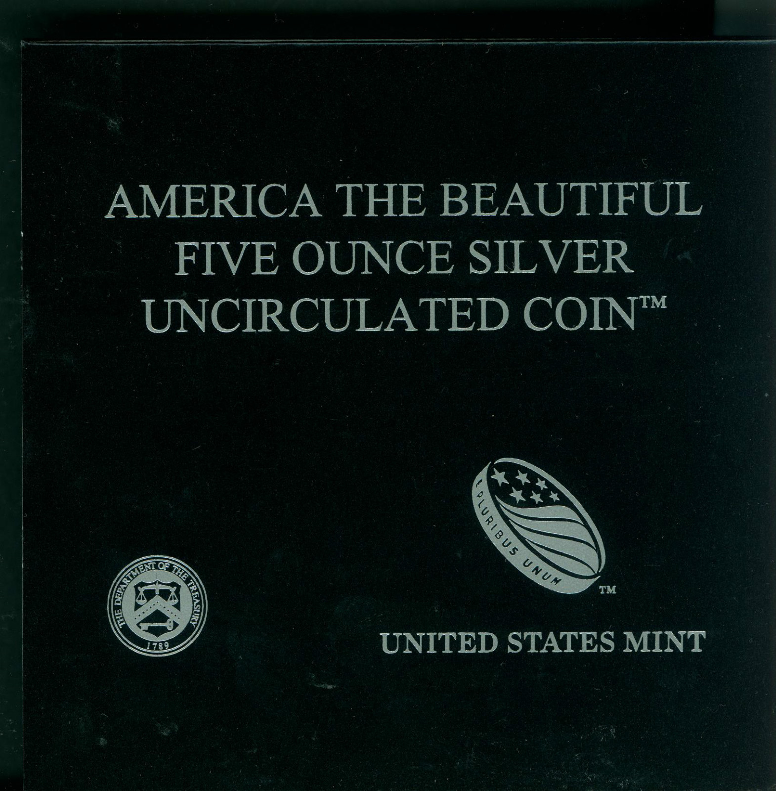 US Mint Box & COA for 2011-P GLACIER NP 5 Oz. ATB SPECIMEN SILVER NO COINS