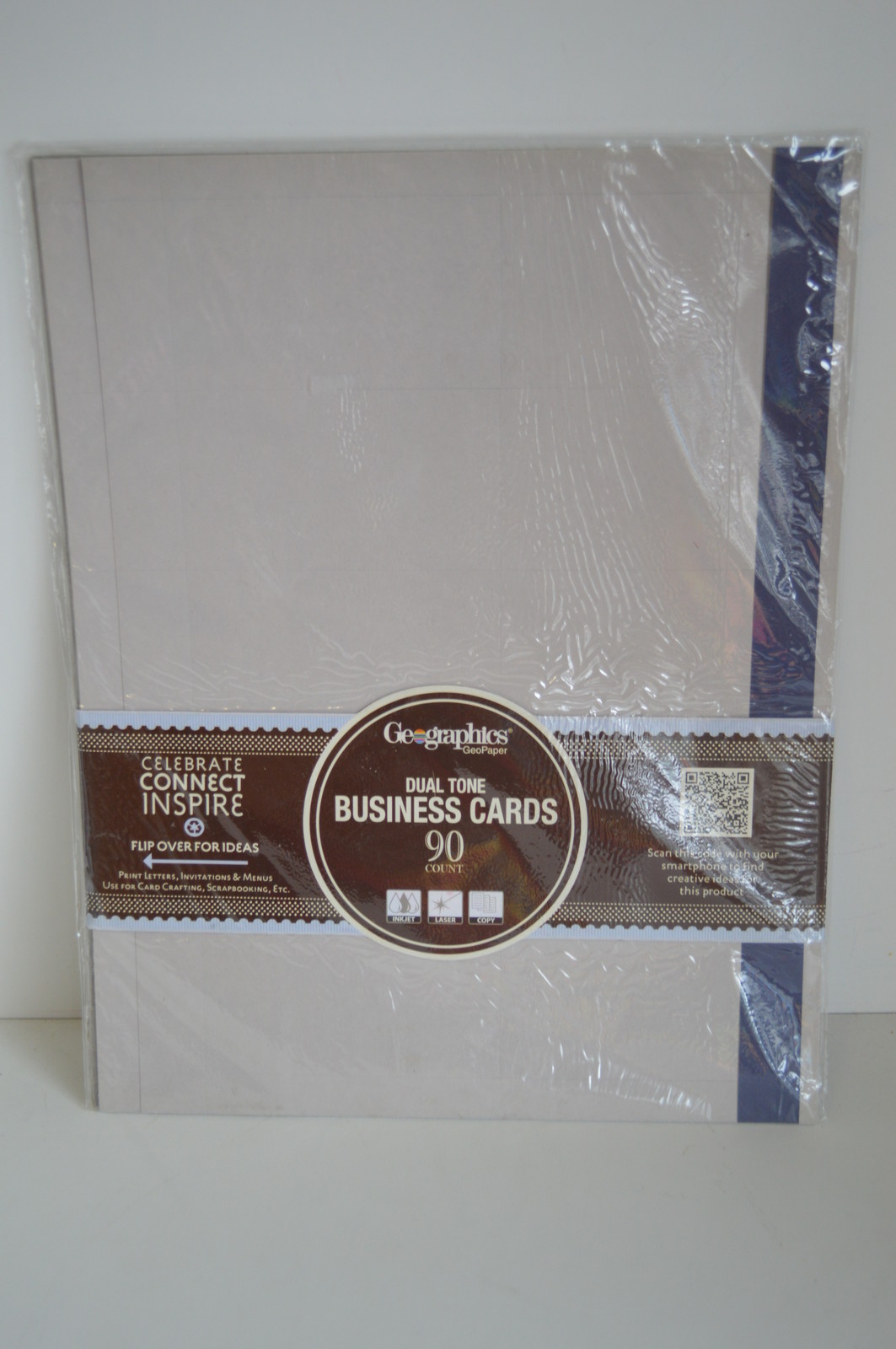 90 Business Cards Print Invitations MENUS Craft TONE Geographics Scrapbook GRAY