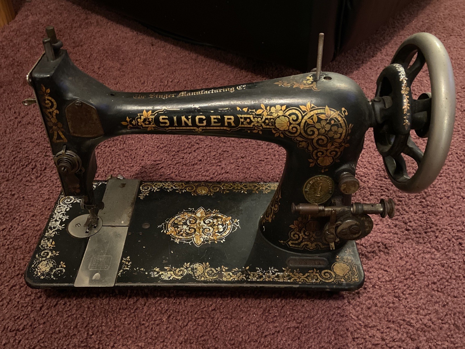 1901 Vintage Antique Singer 27 Sewing Machine L1038392