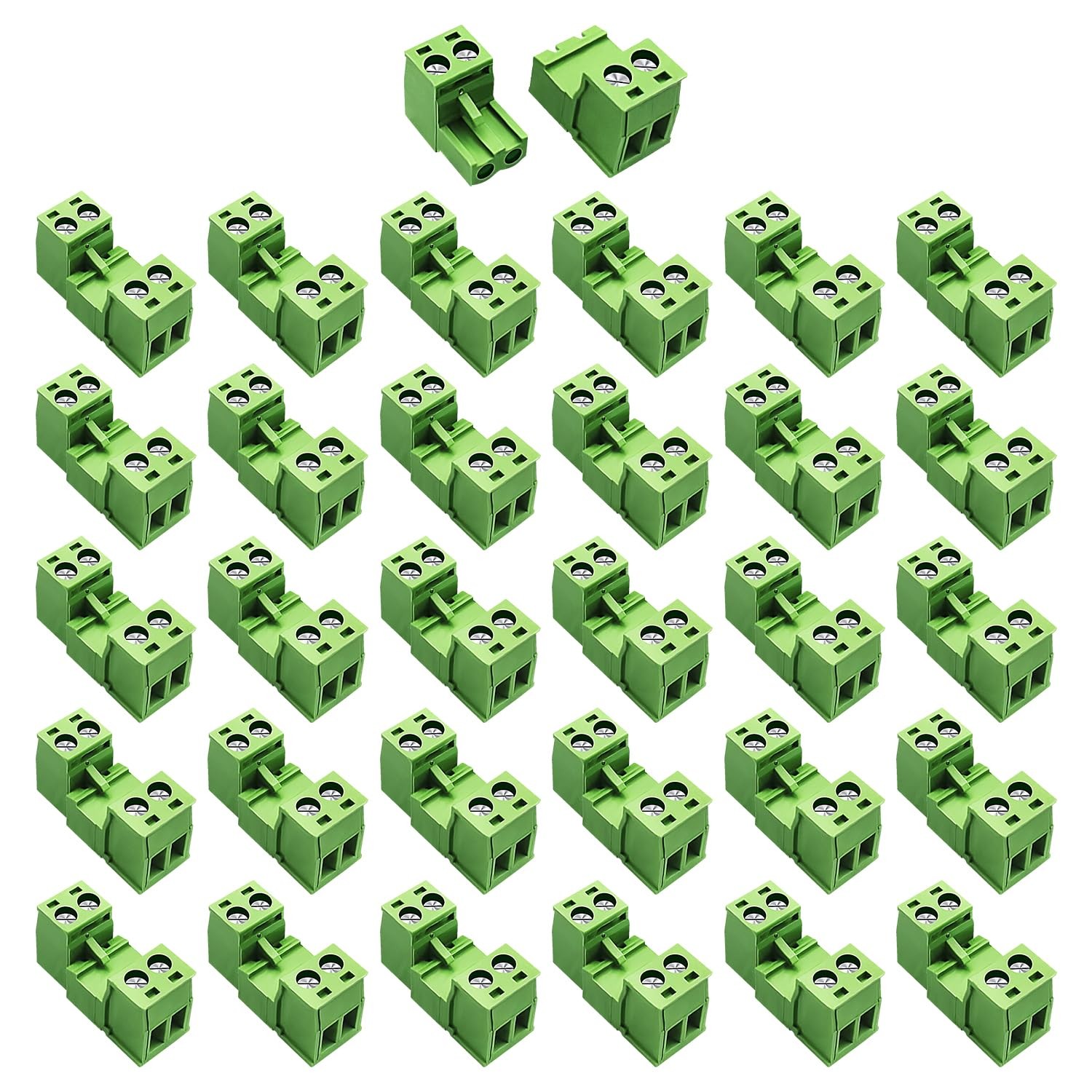 30 Pairs 2 Pin 5.08mm Pitch PCB Mount Screw，30Pcs 2 Pin Phoenix Type Connecto...