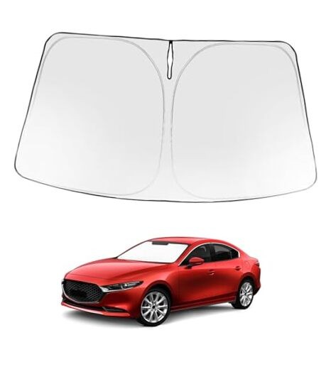  2026 Upgrade Windshield Sun Shade Custom Fit Mazda 3 2019 Mazda 3 2019-2026