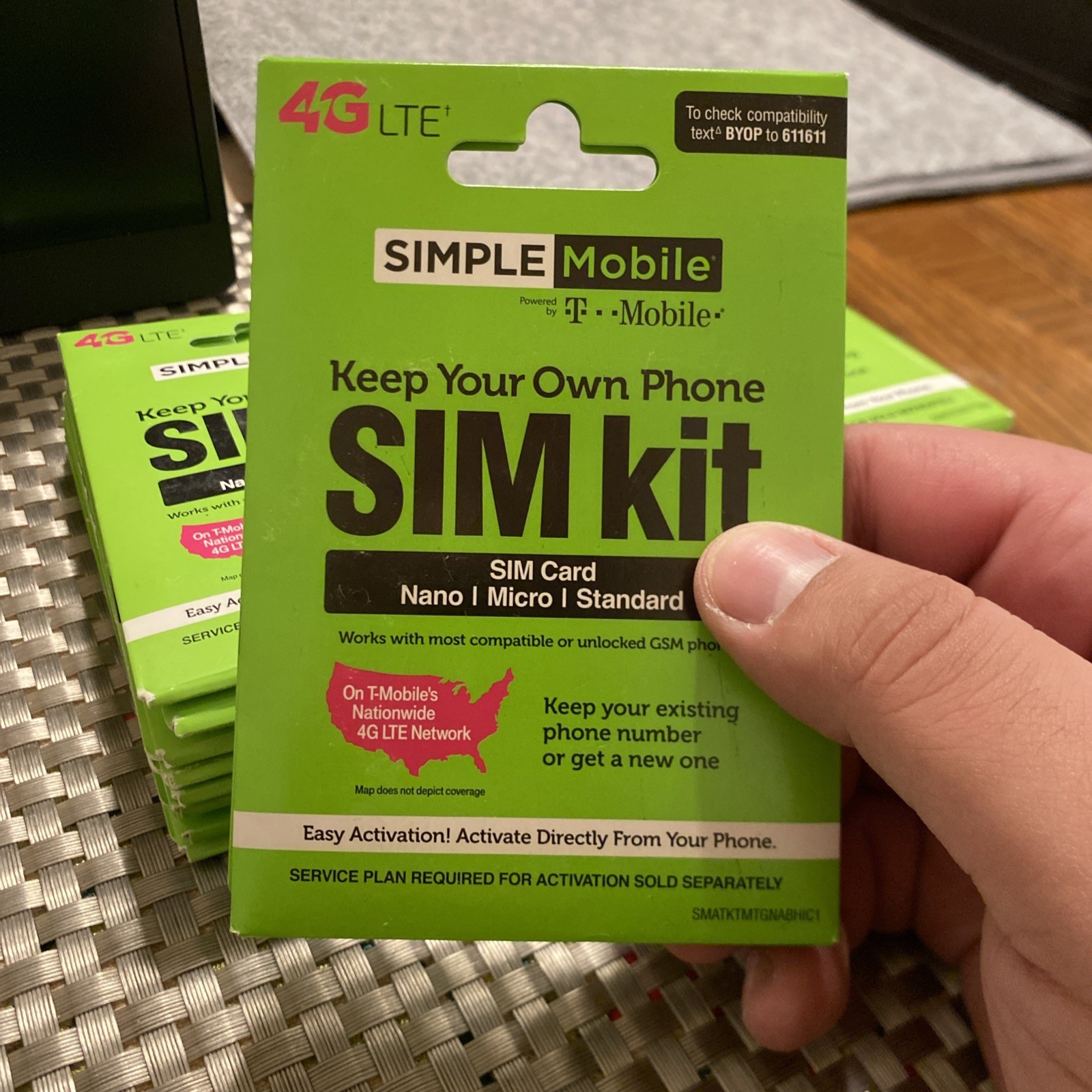 SIMPLE Mobile SMATKTMT5NA-TRI1 Keep Your Own Phone 3-in-1 Prepaid SIM Kit
