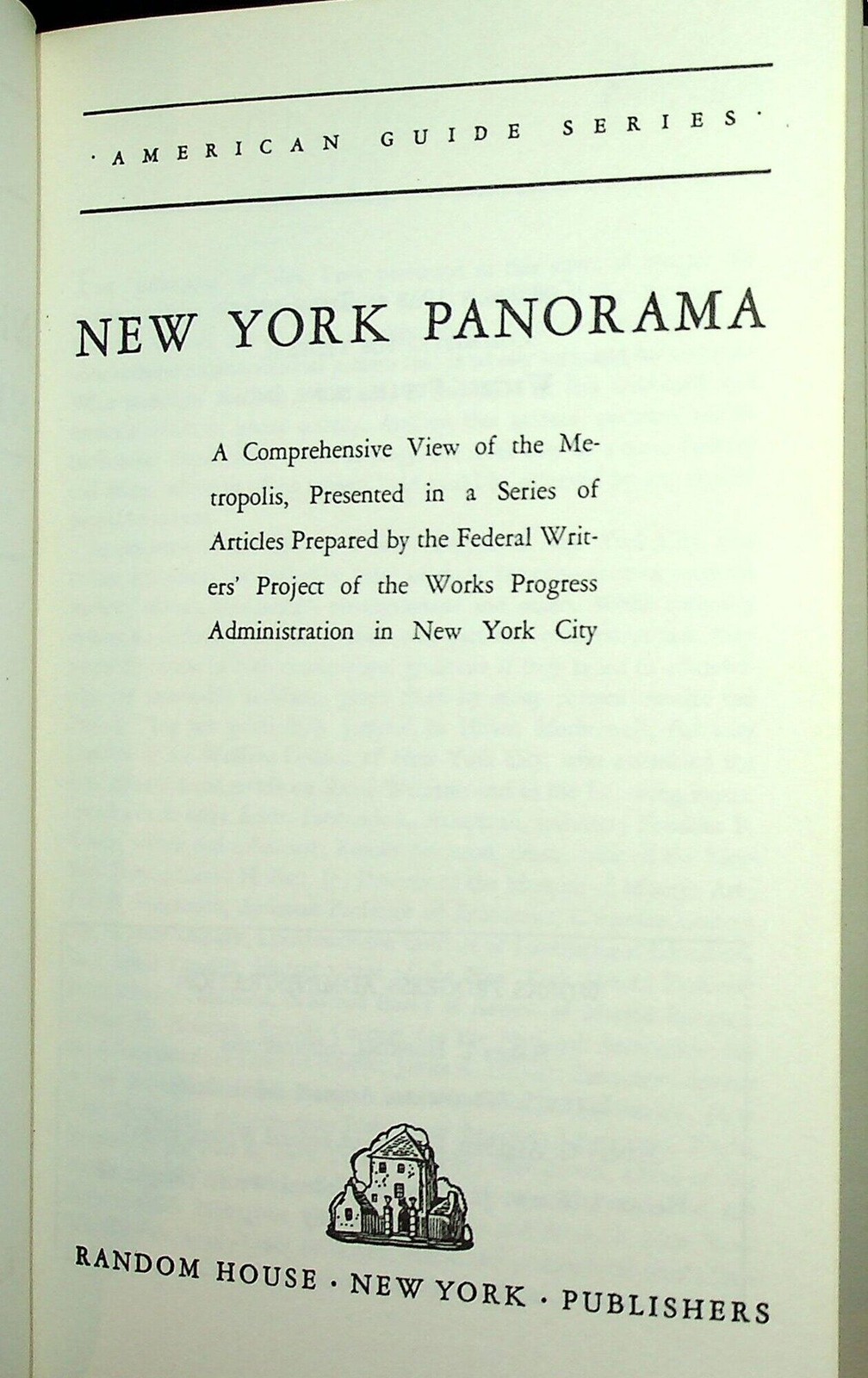 Federal Writers' Project / New York Panorama American Guide Series 1938