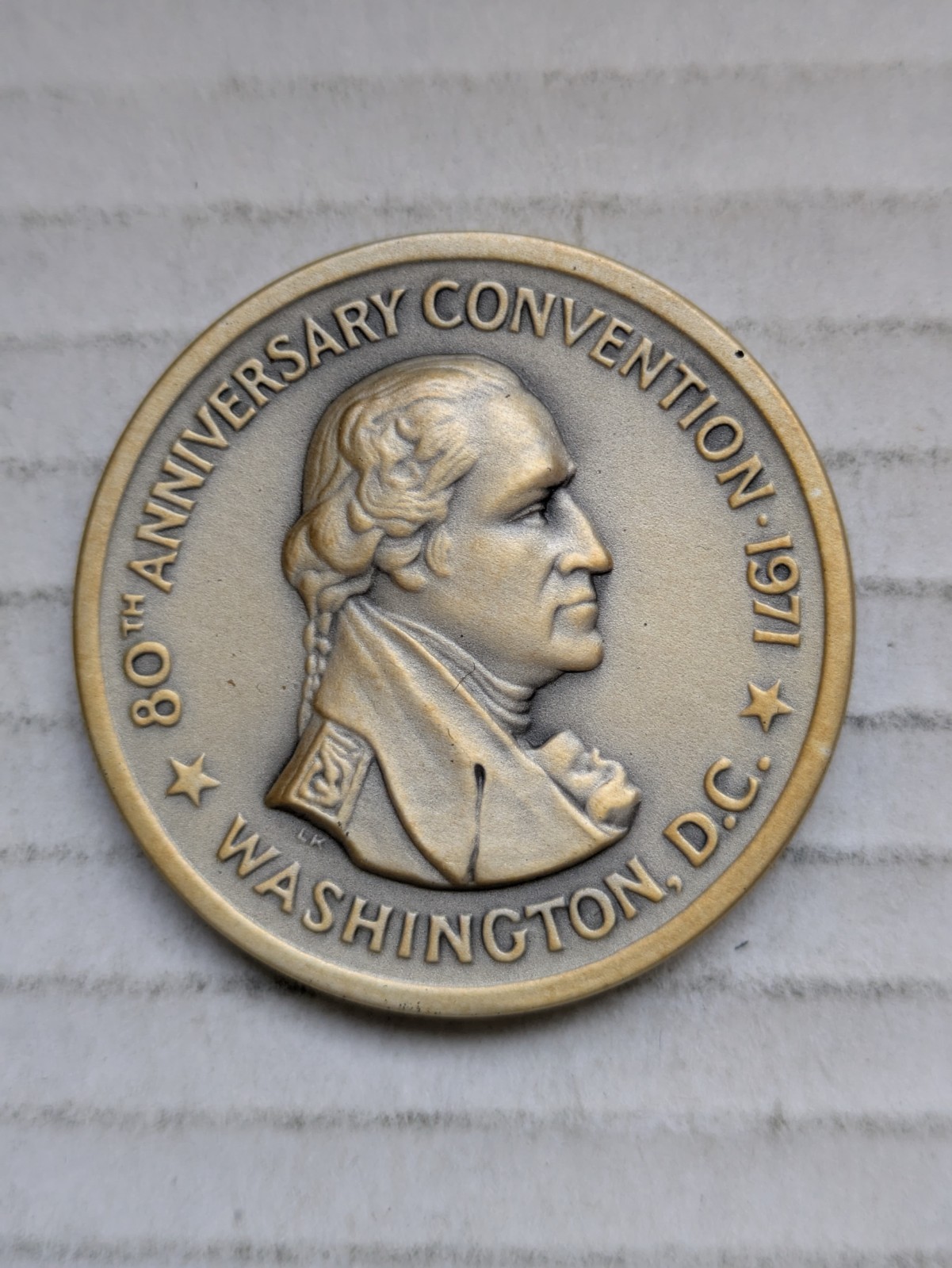 1971 ANA 80th Anniversary Convention 99.9% Silver Washington DC 1.19oz ASW