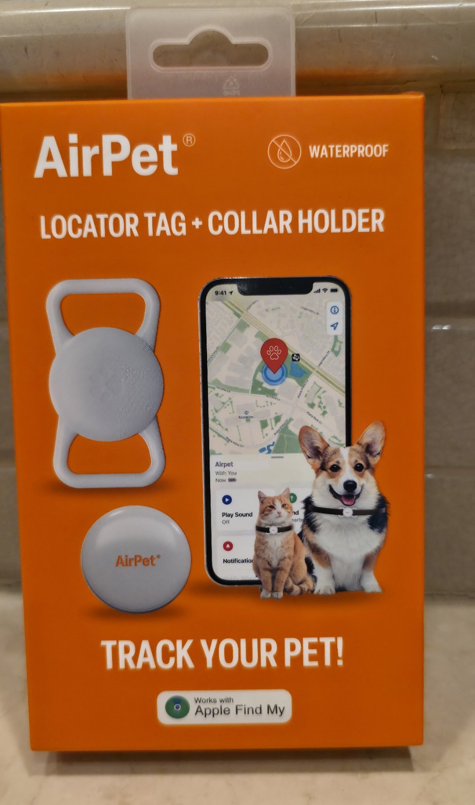 Smart Pet Tracker for Dogs & Cats – Works with Apple Find My | No AirTag Needed
