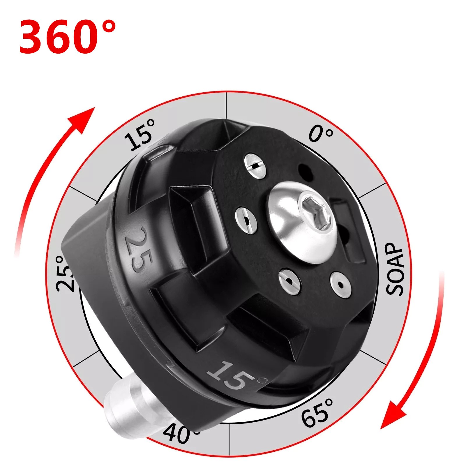 New Adjustable Pressure Washer Spray Nozzle, 6-in-1 Quick Change over, 1/4 inch