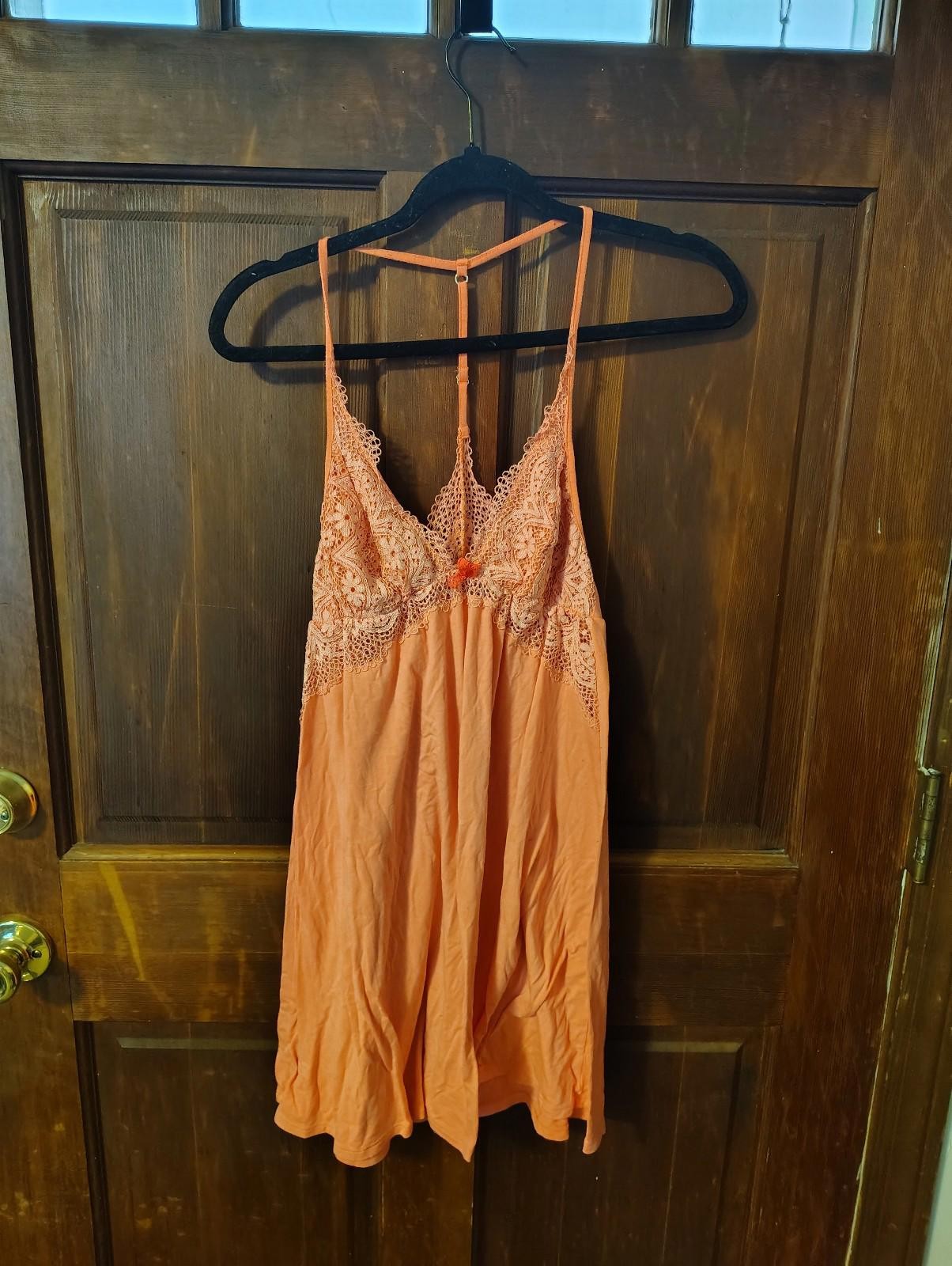 Victoria's Secret baby doll floral lace lingerie slip dress size medium
