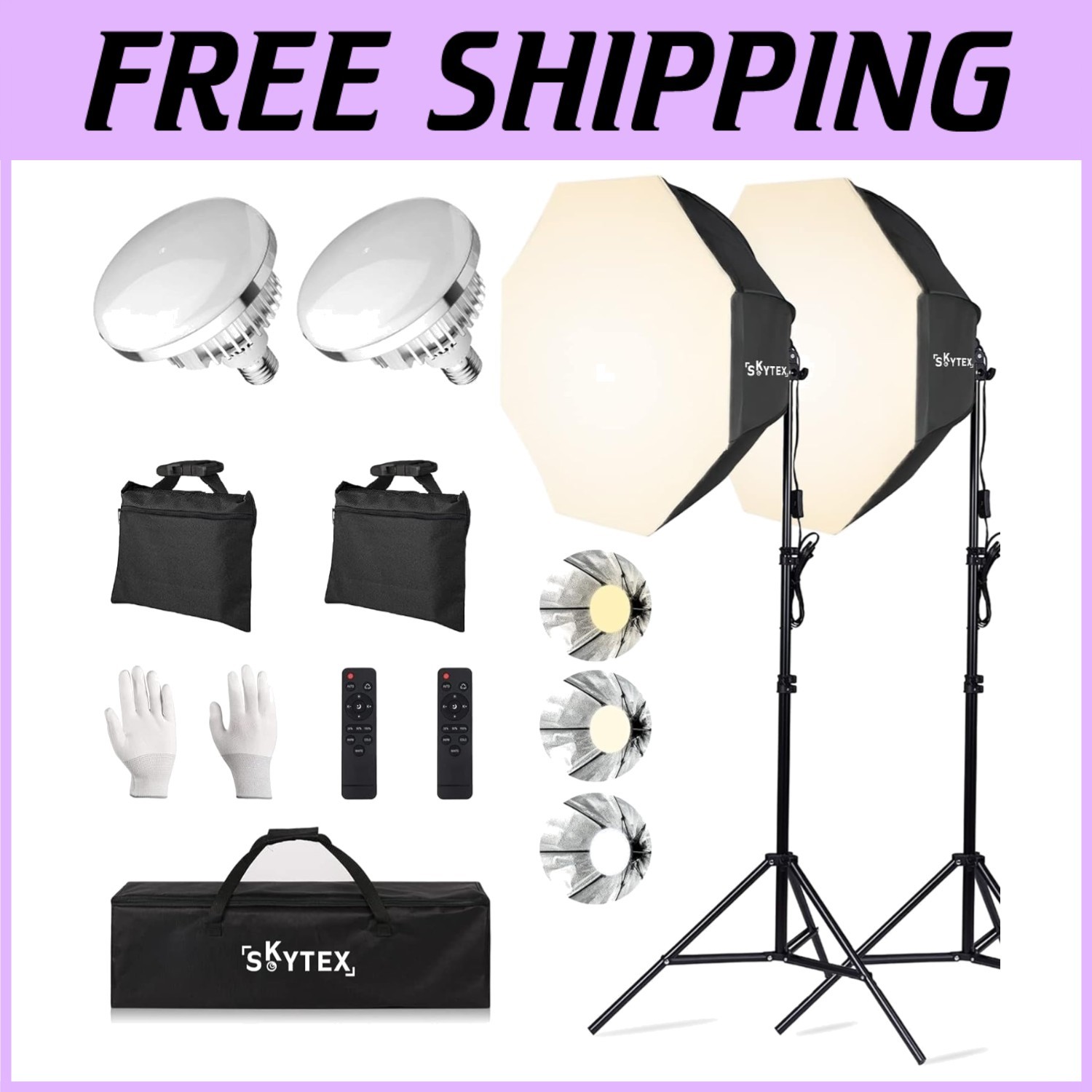 Professional Photography Lights Set with Softbox