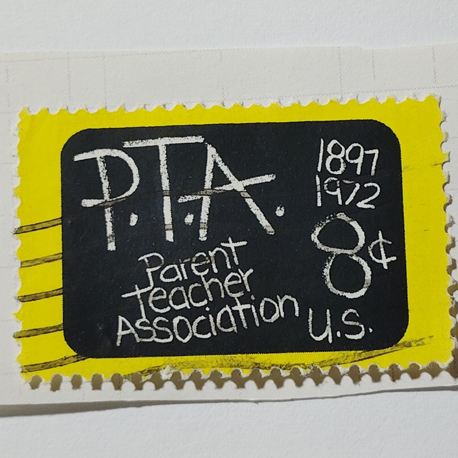 1972 US Postage Stamp Scott #1464 8c PTA Parent Teacher Association Canceled