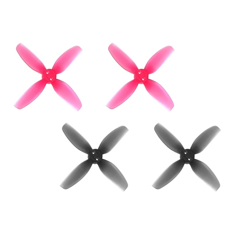 HQProp T3X3X4GR 4-Blade Props for DJI Avata 2 – Gray/Pink (2CW+2CCW) Durable PC