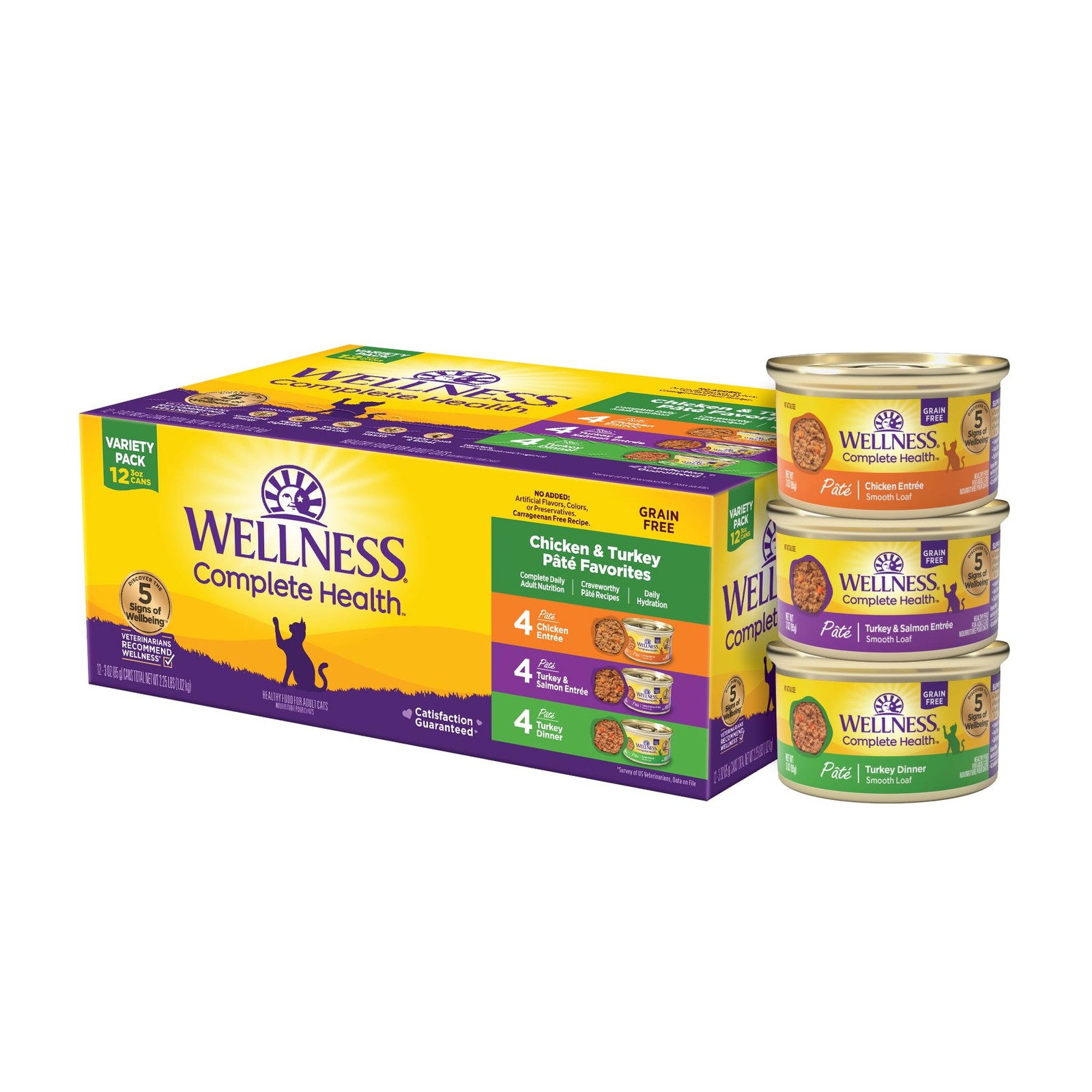Complete Health Pate Adult Wet Cat Food, Natural, ProteinRich, Grain Free, 3 ...