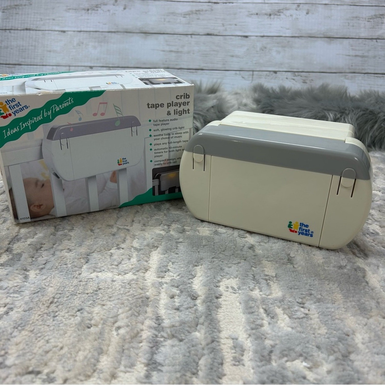 Vintage NIB Infant Crib Tape Player & Light The First Years 1997 TESTED WORKS