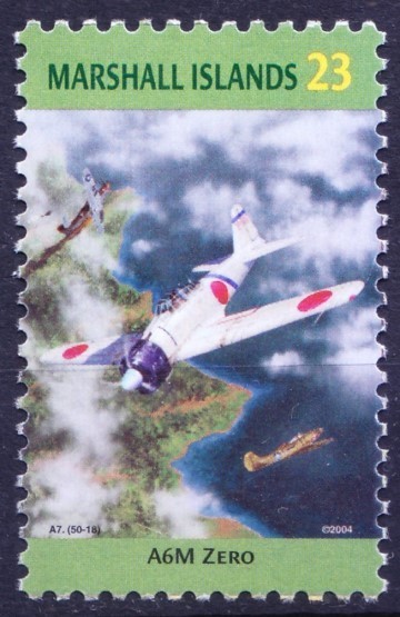 Marshall Islands 2004 MNH, Mitsubishi A6M Zero Fighter aircraft