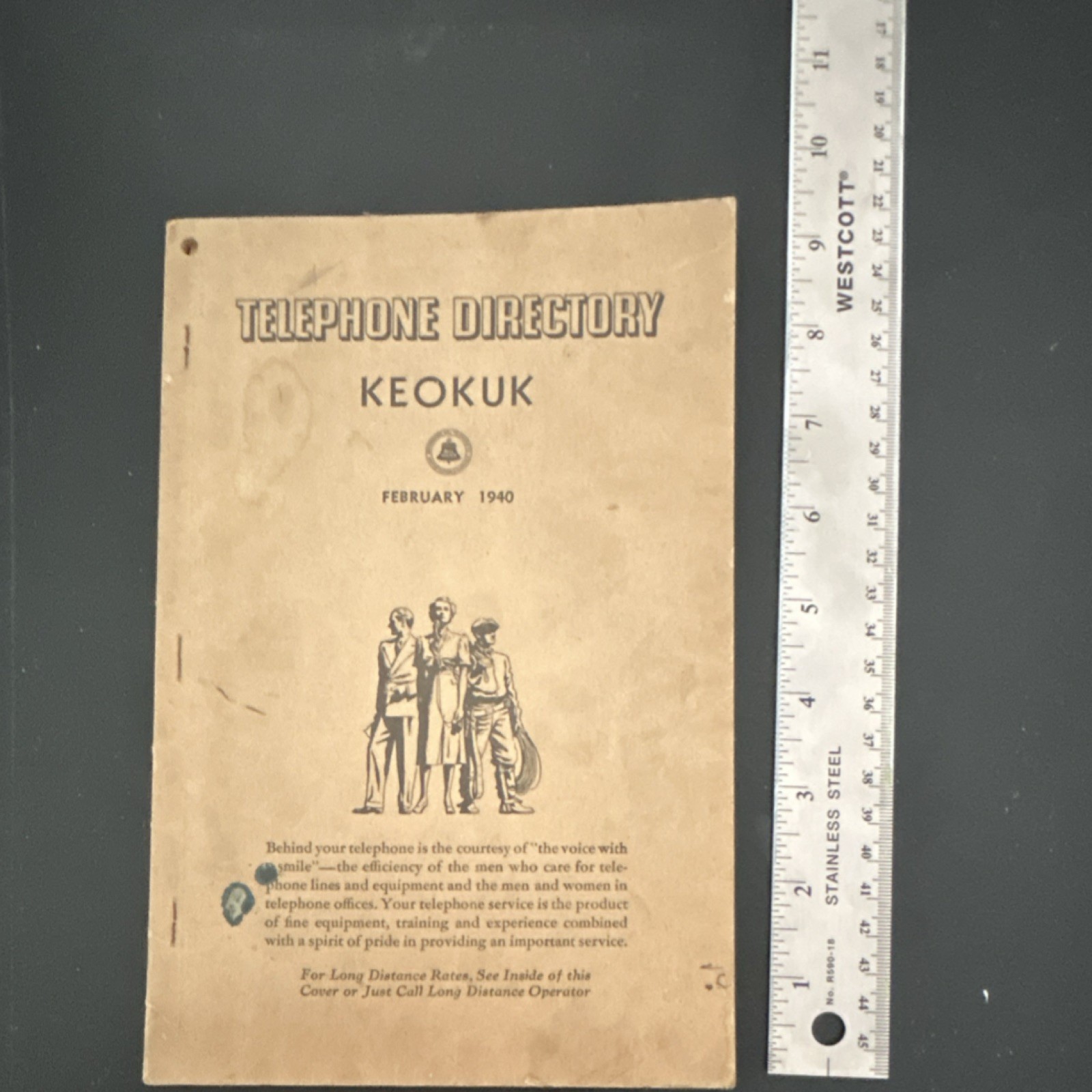 Vintage Northwestern Bell Telephone Directory Keokuk Iowa February 1940