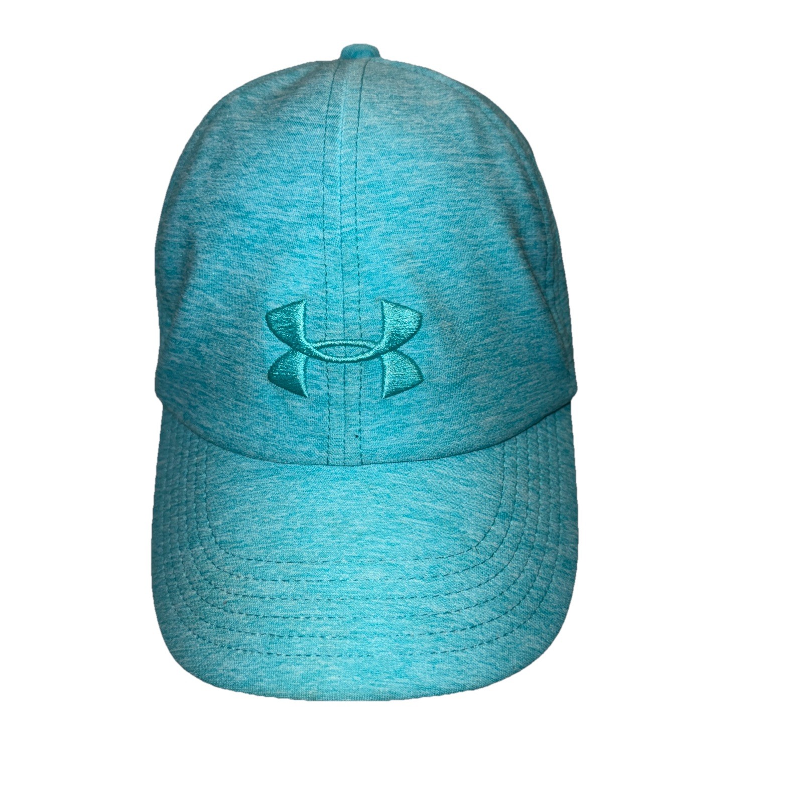 Under Armour Logo on knit Aqua Heather Women’s Hat Cap Strap Buckle