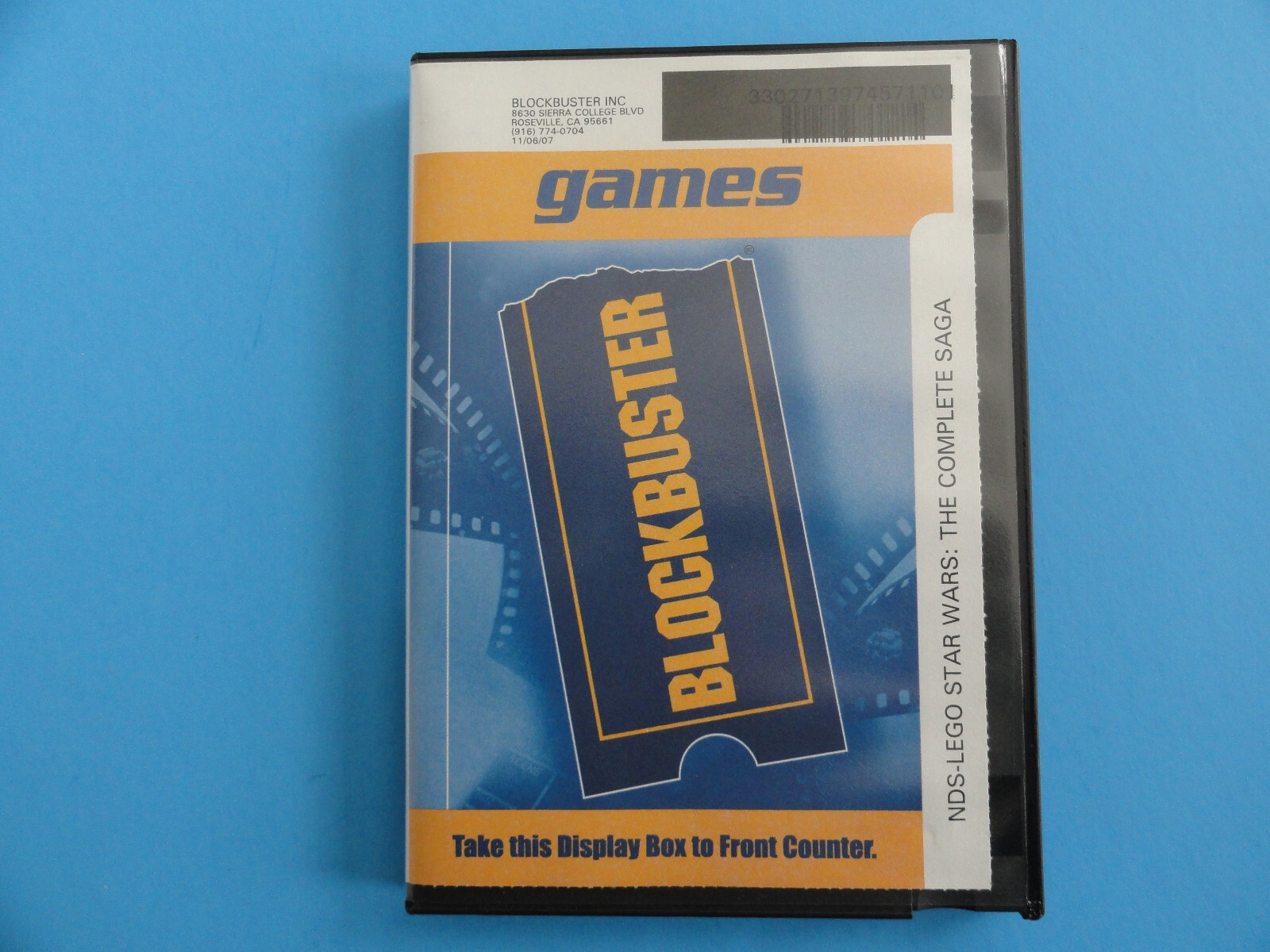 NINTENDO DS LEGO STAR WARS COMPLETE SAGA BLOCKBUSTER VIDEO RENTAL CASE -NO GAME