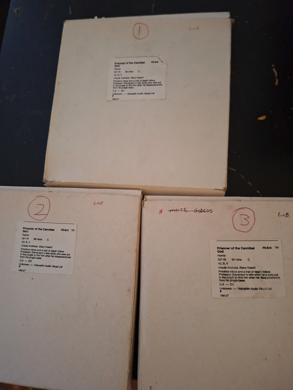 PRISONER OF THE CANNIBAL GOD 1978  SUPER 8 COLOUR SOUND 3 X 400FT CINE 8MM FILM