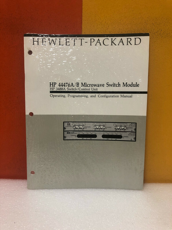 HP 44476-90001 44476A/B Module & 3488A Switch/Control Unit Manual