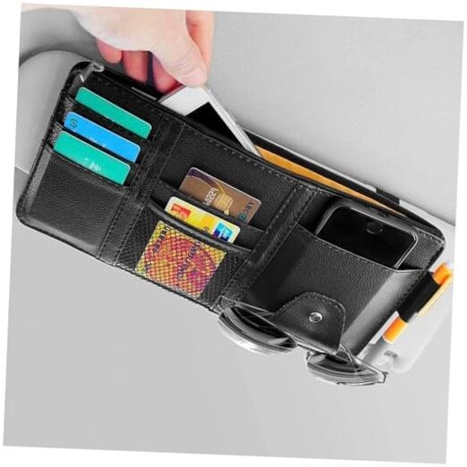 Car Visor Organizer, Auto Interior Accessories, Car Truck SUV Storage Black