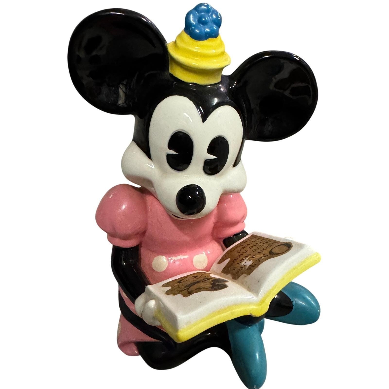 VTG 70s Minnie Mouse Ceramic Hand Painted Figurine Walt Disney Productions