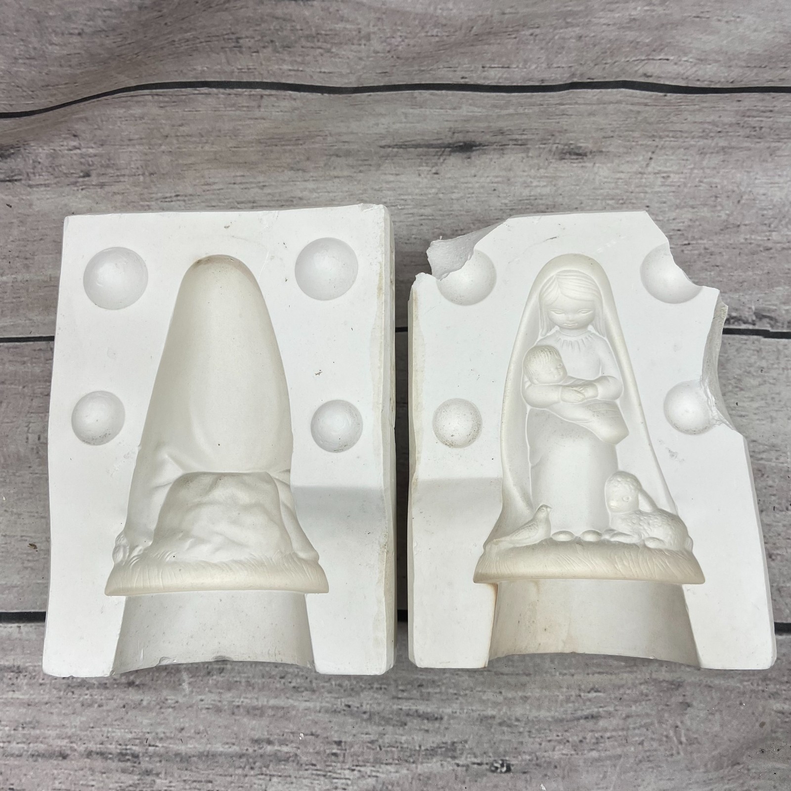 Ceramic Slip Casting Mold Mary Holding Jesus Sheep Nativity Christmas #N-378