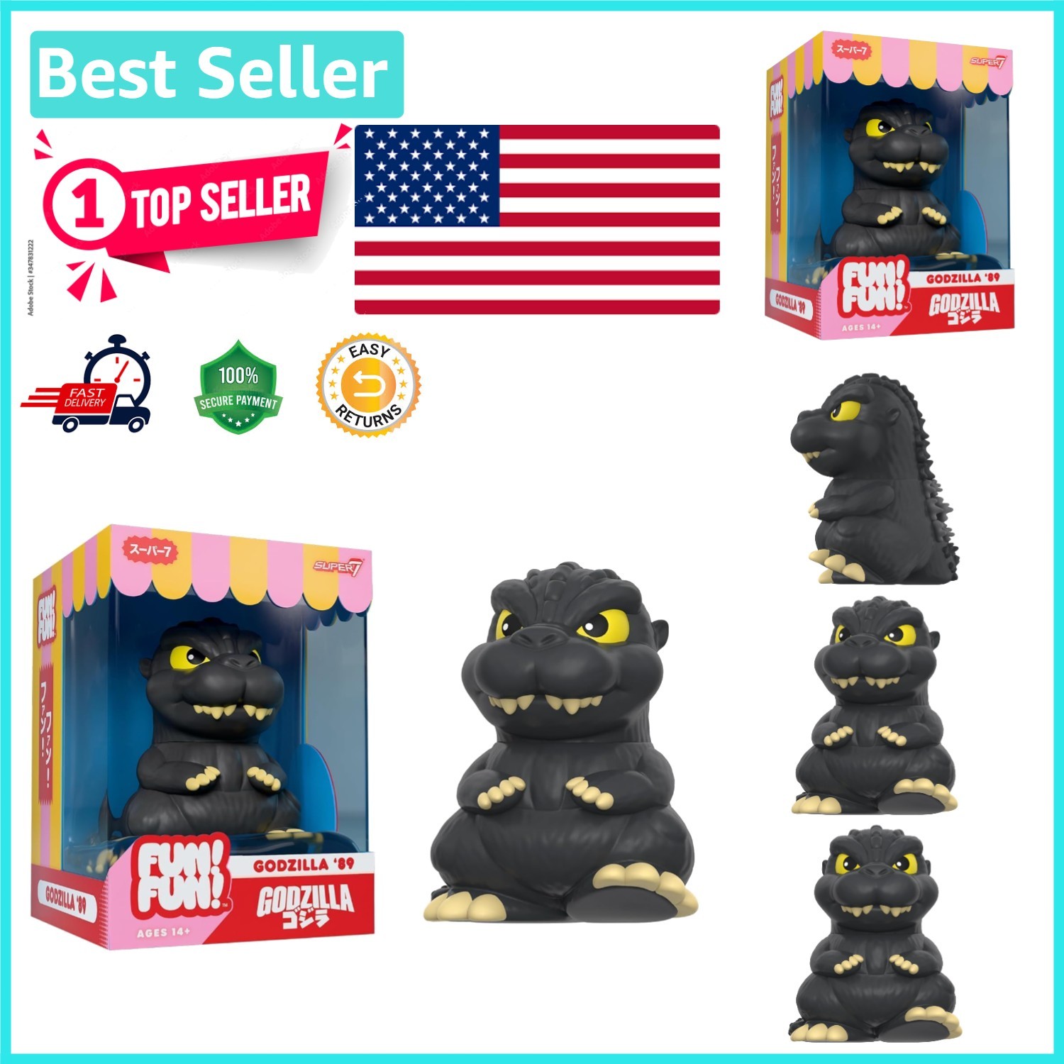 Godzilla '89 Vinyl Collectible - 5-Inch Action Figure with Articulated Neck