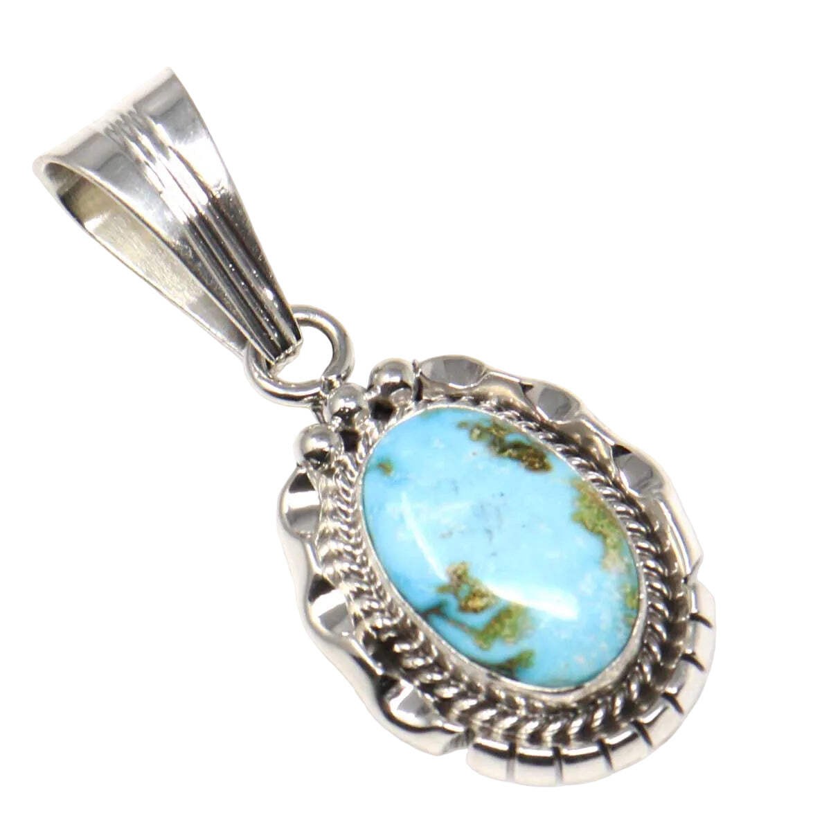 Kingman Turquoise Pendant by Sam Yellowhair