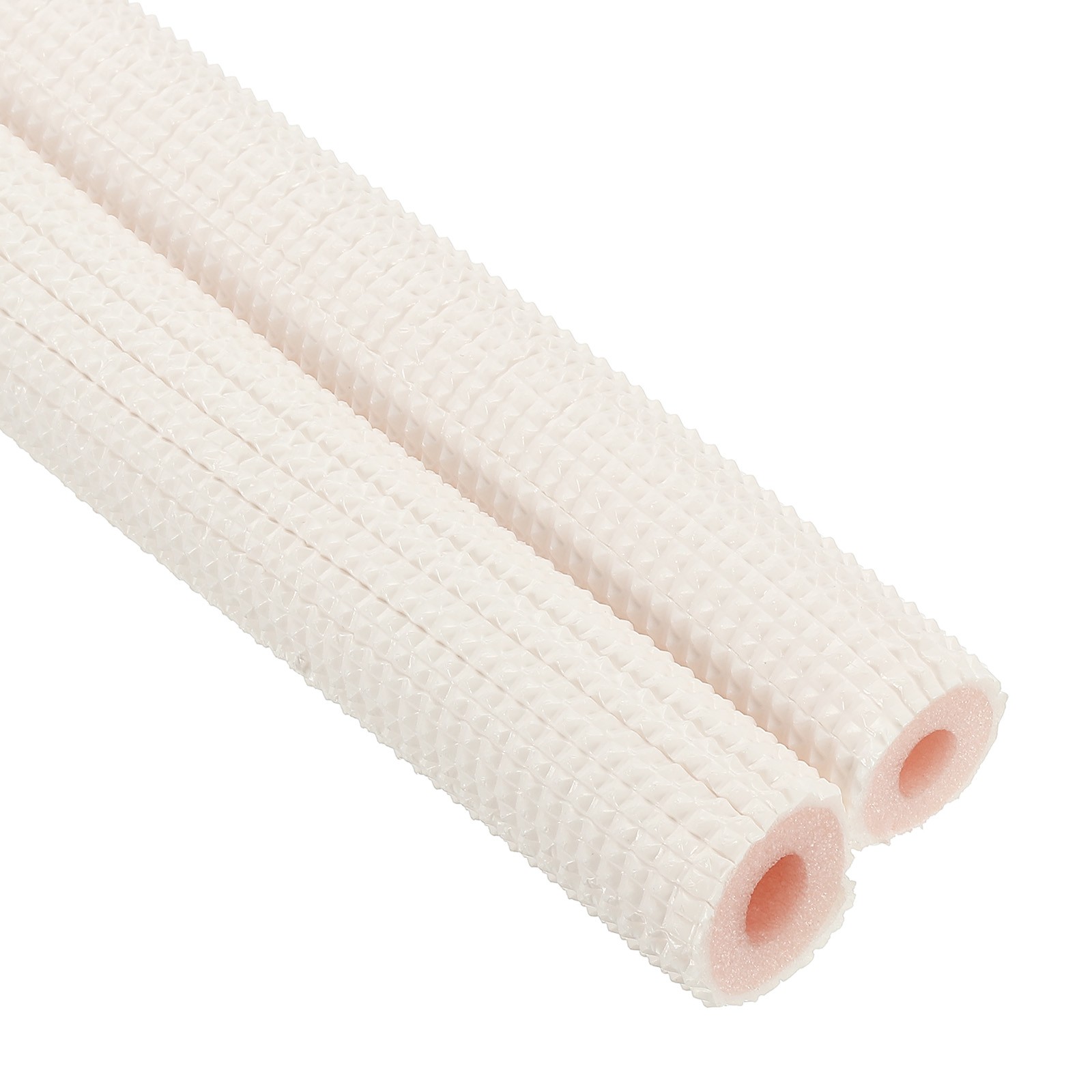 Pipe Insulation Foam Tube Insulated Tubing for 1/4" 3/8" OD 3.28Ft White/Pink